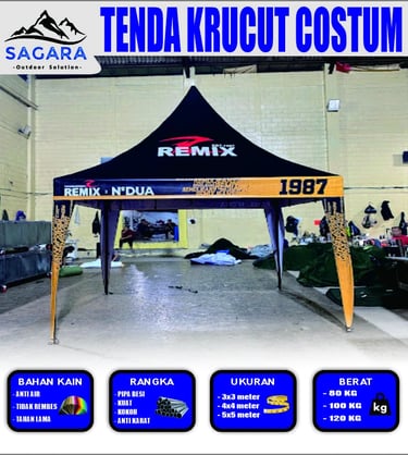 Jual tenda krucut berbagai macam ukuran hasil karya dari sagara outdoor