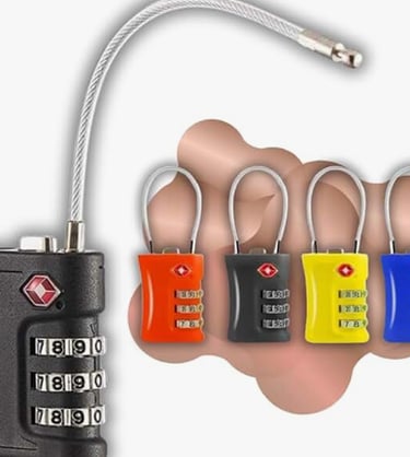 Cadeado TSA com Cabo de Aço e Senha