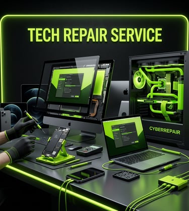"It Service & Repair Customer receiving same-day screen repair service"