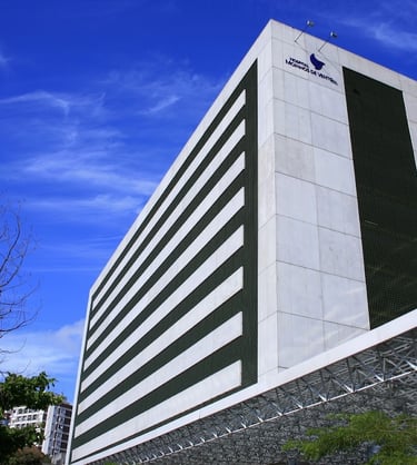 Foto do Hospital Moinhos de Vento, um dos locais de atendimento do Dr. Lucas Vinicius Brun