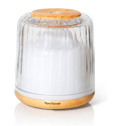 Plant Therapy Serenity glass and wood ultrasonic essential oil diffuser.