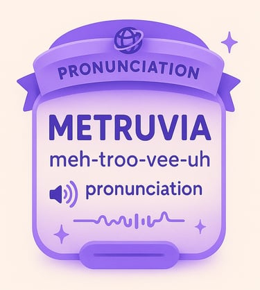 Official Brand Logo of Pronunciation for Metruvia
