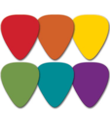 Delrin picks, colored picks