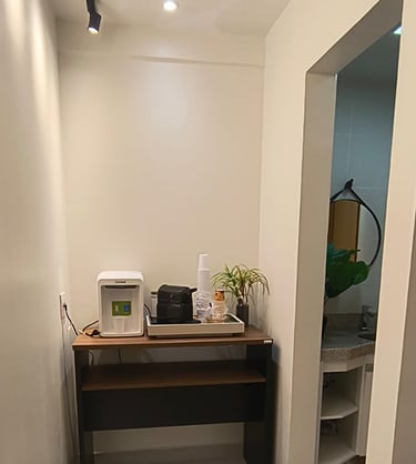 Espaço café para conforto do paciente de nutrição e psicologia