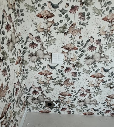 Colocación de Papel Pintado en habitación Infantil