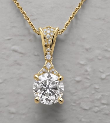 A close-up of a gold-toned earring with a central diamond surrounded by smaller gemstones, resting on a dark textured surface. The intricate design is highlighted by the shiny metal and transparent stones, creating a luxurious and elegant appearance.