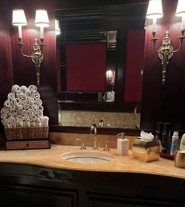 A Casino Bathroom and Sink