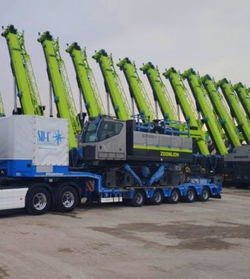 Lowbed ile agir yuk tasima operasyonu