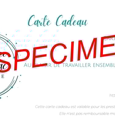 Visuel de la carte cadeau de La Nuance du Couac couture.