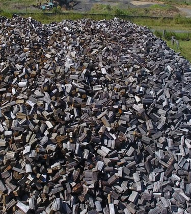 Pile of seasoned firewood