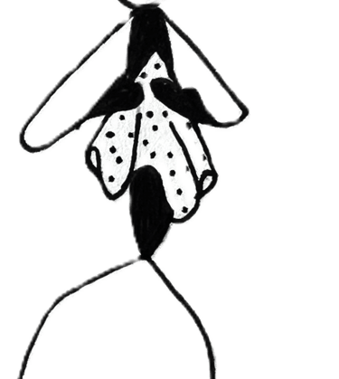 A stick man doing a happy dance because he is holding a Noseknot handkerchief