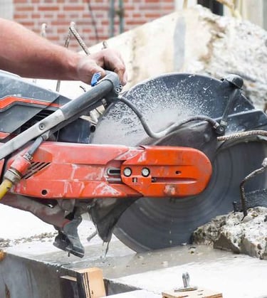 Concrete slab hole cutting for kitchen chimney Bangalore