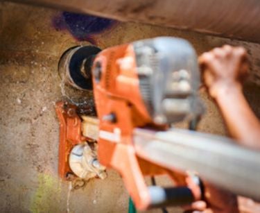 Road trench cutting near KR Puram Bangalore