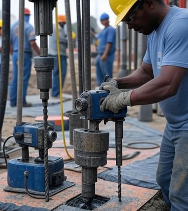 Road saw machine cutting asphalt in Bangalore