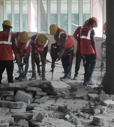 RCC slab core cutting Bangalore for pipe installation