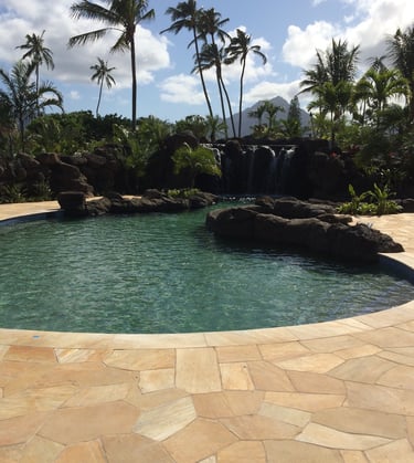 natural stone pool