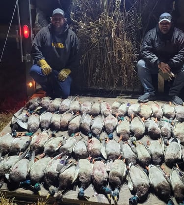 Saskatchewan waterfowl guides - Dillon and Chad with some evening ducks