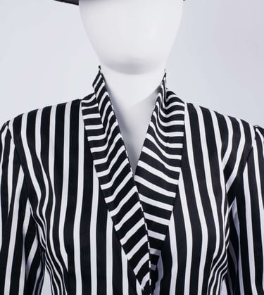 Tailored black and white jacket