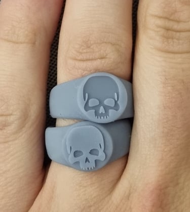 3D Printed Skull Rings