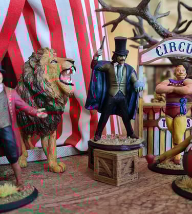 Circus, miniatures, game, team building