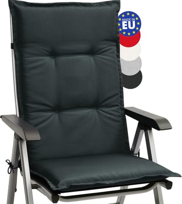 a chair with a european flag on it