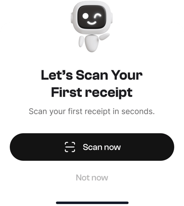 Scan your first receipt with Taxr