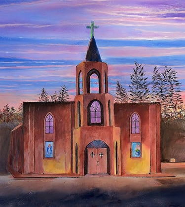 Magenta Evening by New Mexico Artist John Dick-Peddie