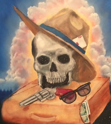 Deaths Head Tattoo by New Mexico Artist John Dick-Peddie