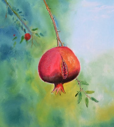 Pomegranate by New Mexico Artist John Dick-Peddie