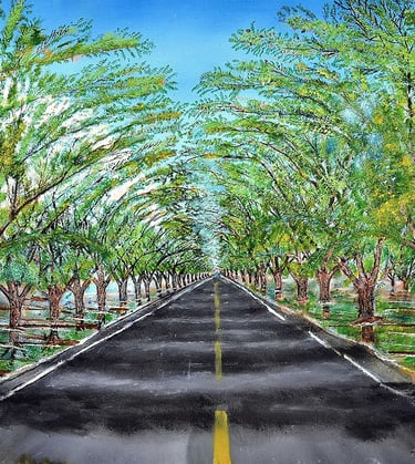 Higway 28 Summer by New Mexico Artist John Dick-Peddie