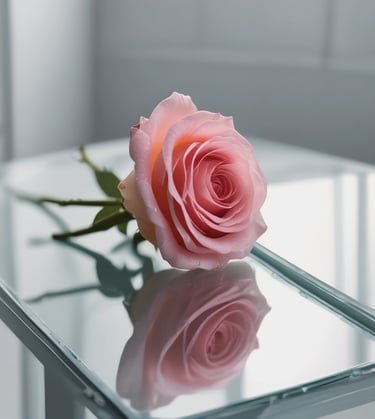 red rose with green leaves