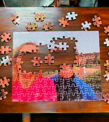 personalised jigsaw being completed