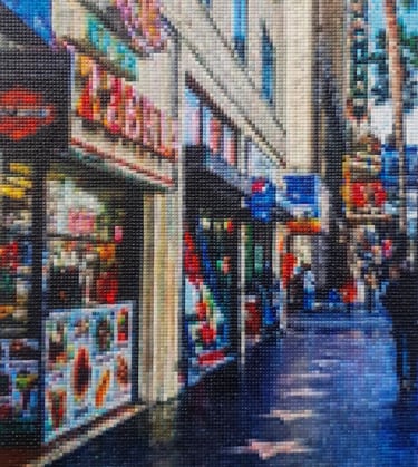 Rebeka Bruder dots oil painting