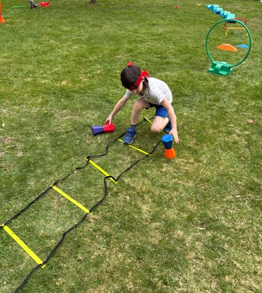 Kids participating in ninja warrior birthday party in Massachusetts