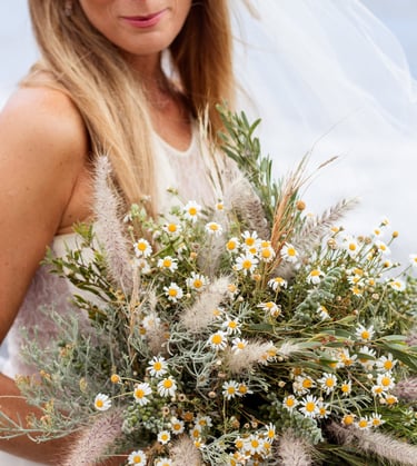 Elegant bridal portrait captured on the shores of Tenerife.