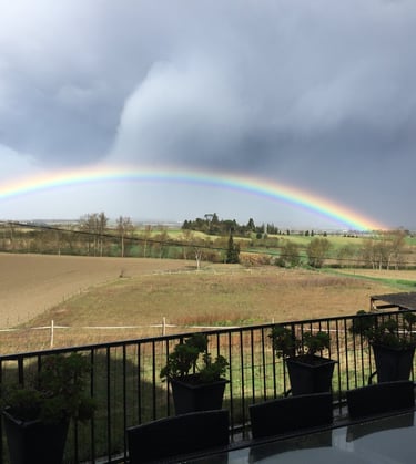 bel arc en ciel sur le Lauragais