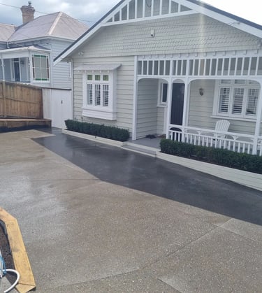 Concrete driveway North Shore Auckland Findlay Residential