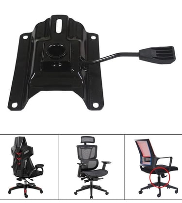 Technician fitting new chair base in office in pune 