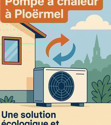 infographie pompe à chaleur à Ploermel pac installateur Ploermel