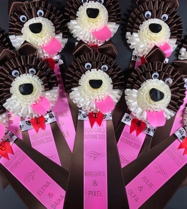 Face de chien, style Husky.