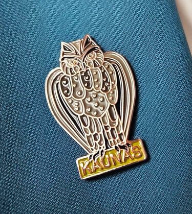 Kaunas IN Pelėdų kalno pelėdos ženkliukas Ugnė Ugenskaitė-Joskaudė datflamie