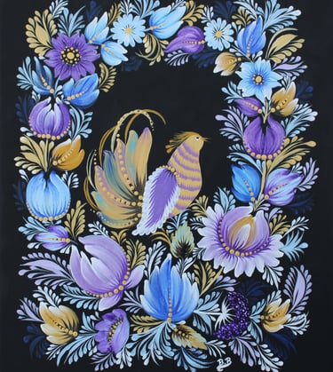 Harmonie. Peinture Petrykivka