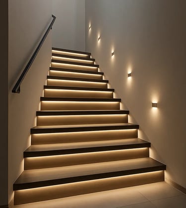 Modern LED staircase