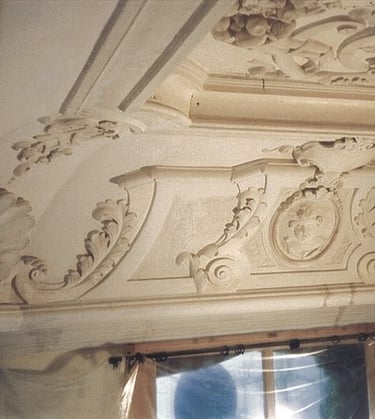 Restauratie historisch stucplafond in Haarlem