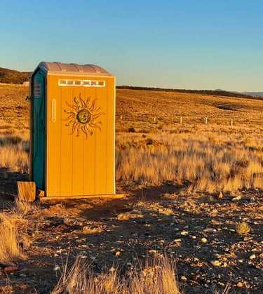 a portable toilet