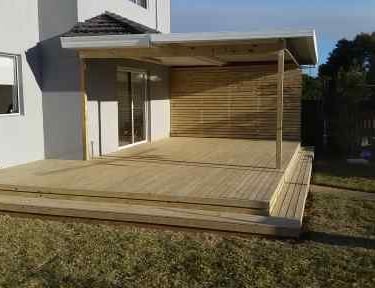 Existing roof extension to create a larger covered area