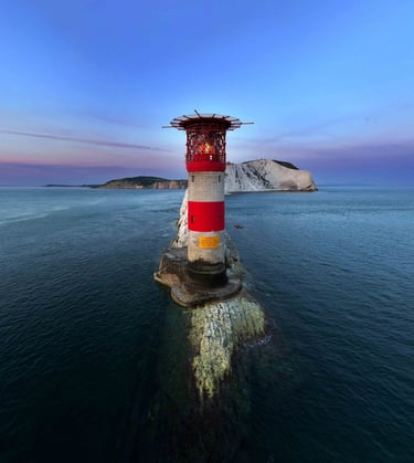 Drone image Needles Isle of Wight