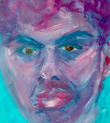 Future Jake - gouache and acrylic on canvas - 16 x 22"