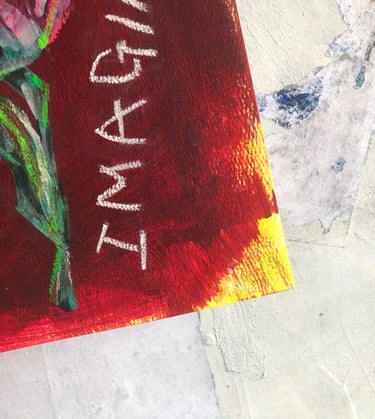 a painting of a lily on paper