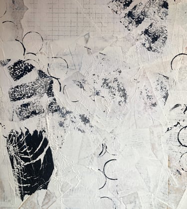 collage-gloss-gel-magic-manifestation-tools-tissue-patterns-paint-design-black-white